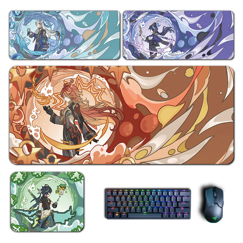 Gaming Accessories Keyboards - Anime genshin impacto mouse pad hu