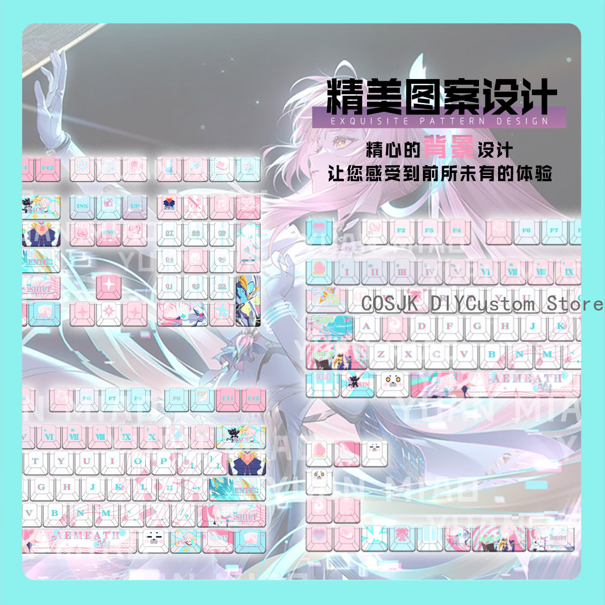 Conjunto de 122 Teclas Anime W - Gaming Accessories Keyboards avaliação e preço