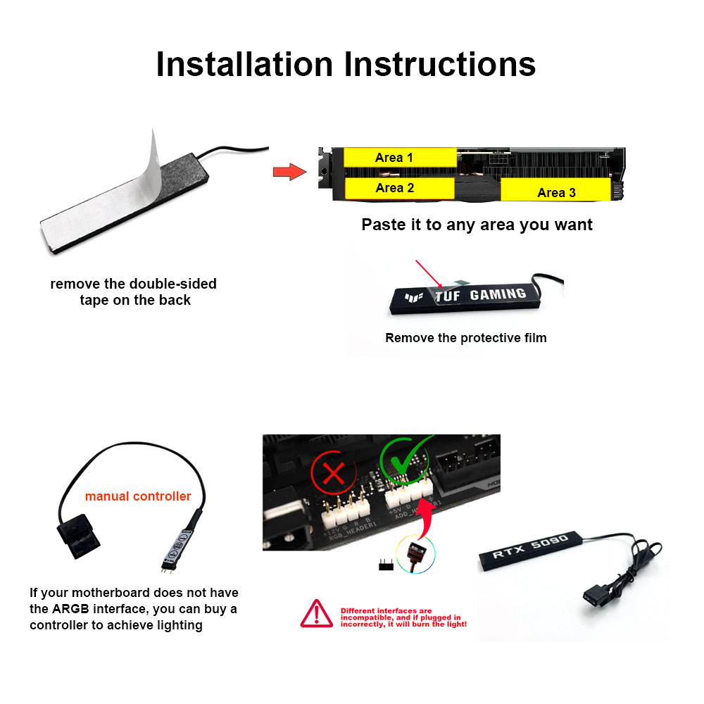 Painel de iluminação da placa  - Gaming Zone Accessories avaliação e preço