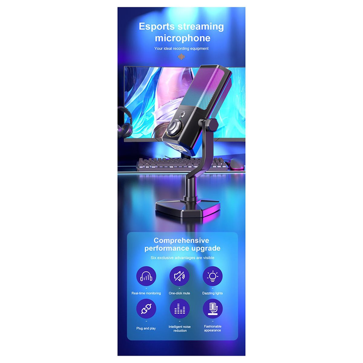 Microfone RGB para Jogos, Espo - Gaming Accessories To Buy avaliação e preço