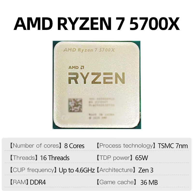 Processador AMD Ryzen 7 5700X  - Amd Cpu Ryzen 7 avaliação e preço