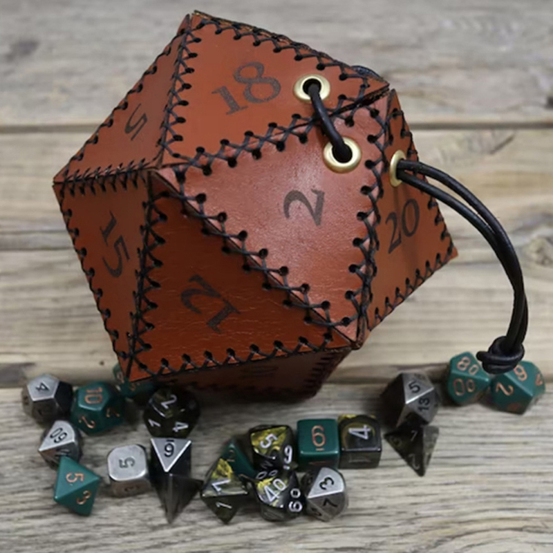 Bolsa de Dados D20 em Couro, C - Gaming Accessories Gift Ideas avaliação e preço