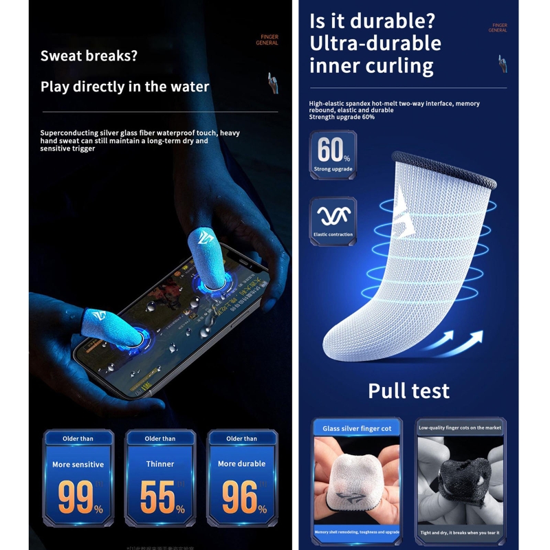 1 par gamer dedo mangas sweatp - Gaming Accessories Bundle avaliação e preço