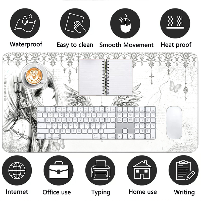 Mousepad de Couro Preto e Bran - Gaming Accessories Keyboards avaliação e preço